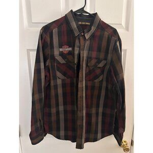 Harley Davidson Flannel Button Down Collared Shirt Brand New Size Large